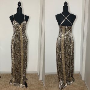 Akira Don’t Bite Me High Slit Maxi Dress